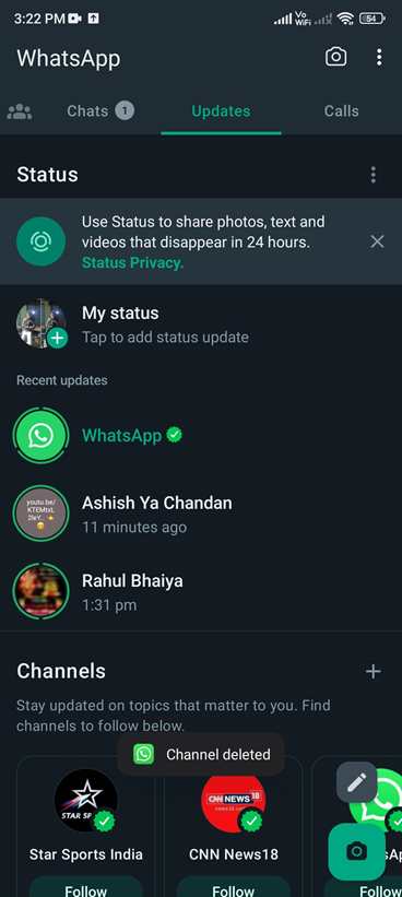 आसानी से Whatsapp Channel Delete कैसे करें? | How to Remove Whatsapp Channel Option